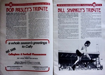 Match Brochure - Bob Paisley Tribute