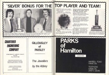 Match programme pages 14 & 15