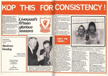 Match programme pages 4 & 5