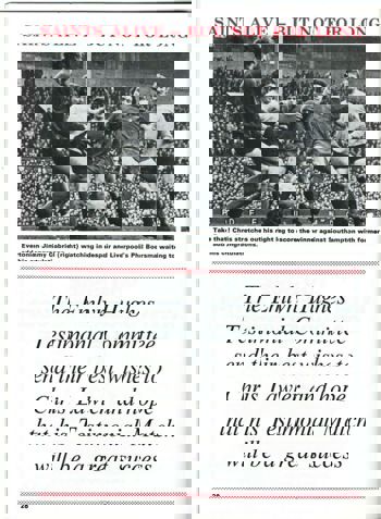 Match programme article