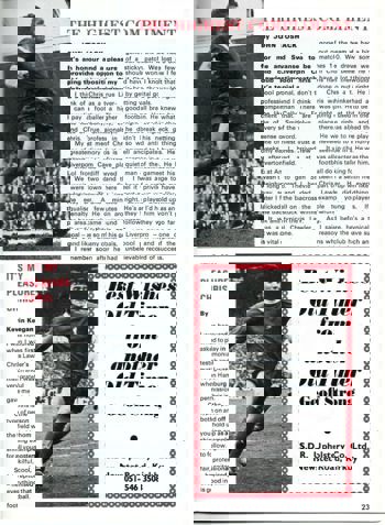 Match programme article
