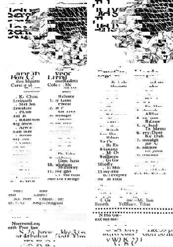 Match programme - lineup