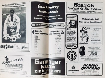 Match programme lineups