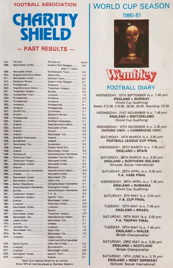 Match Programme - Article