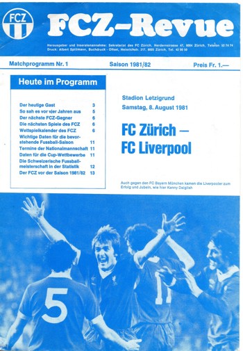 Match programme