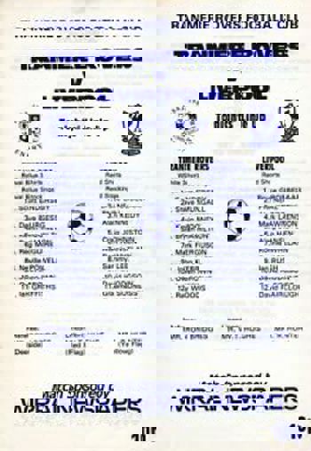 Match programme