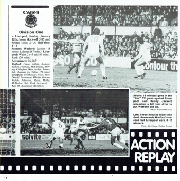 Match programme - Action Replay