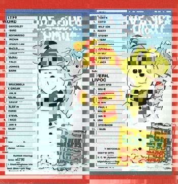 Match programme - Lineups