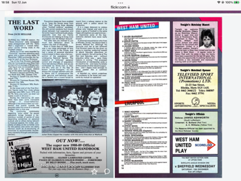 MatchProgramme Lineups