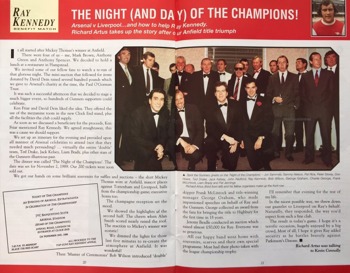 Match programme - Article