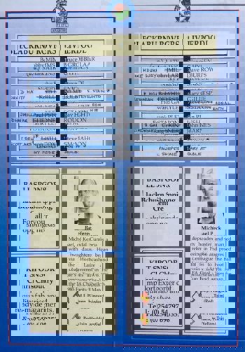 Match programme - Backcover