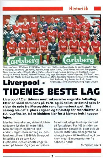 Match programme article