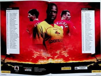 Match programme - Lineups