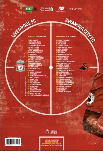 Match programme squadlist
