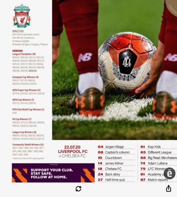 Match programme - Article (1)