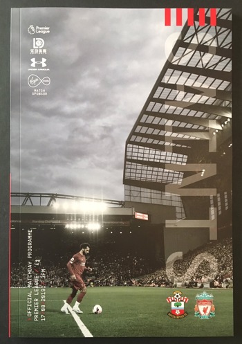 Match Programme - Back