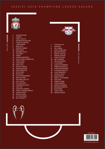 Match programme squadlist