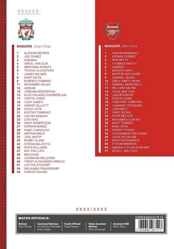 Match programme squadlist