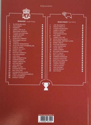 Match programme squadlist
