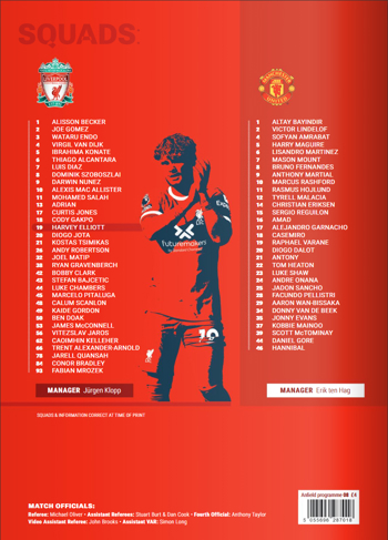 Match programme squadlist