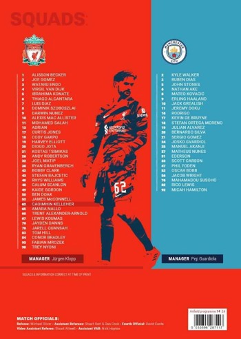 Match programme squadlist