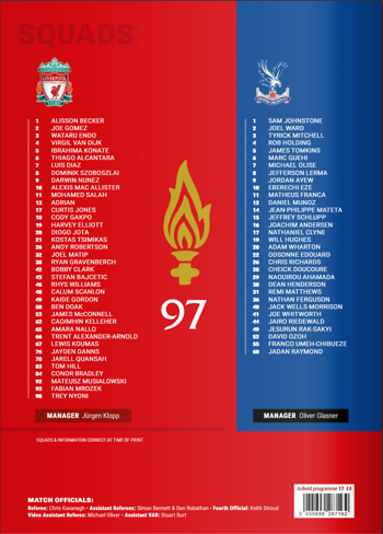 Match programme squadlist
