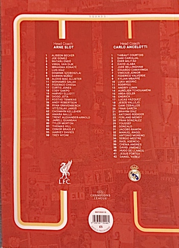 Match programme squadlist
