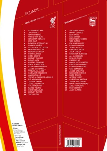 Match programme squadlist