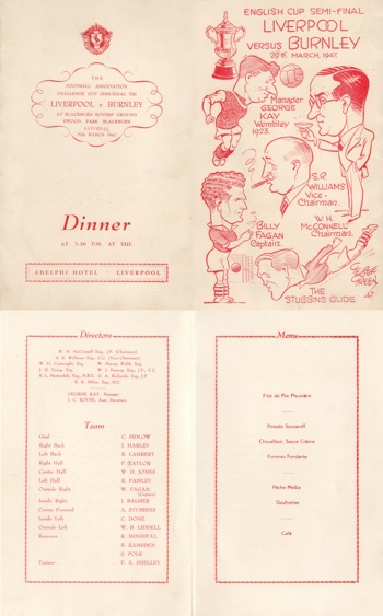 Dinner menu