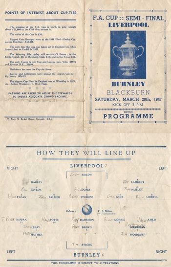 Match programme