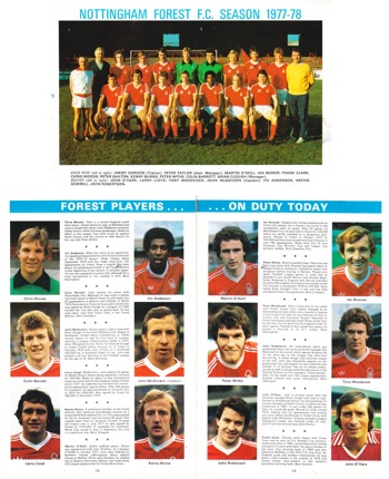 Pen pics of Nottingham Forest from match programme
