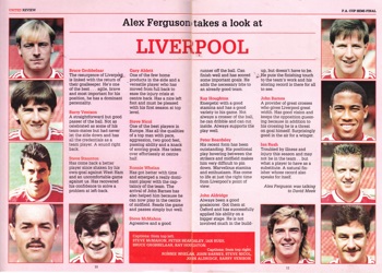 Pen pics of Liverpool from match programme