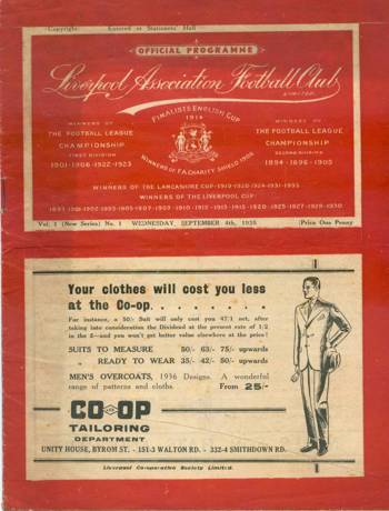 Match programme