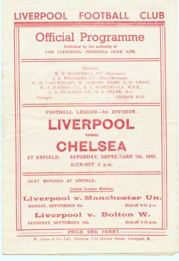 Match programme