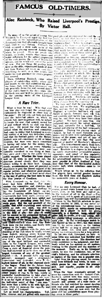 8 November 1924 - Victor Hall in the Liverpool Echo