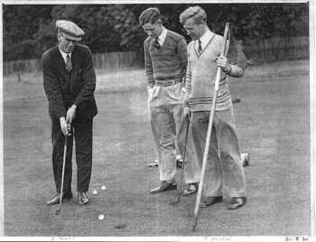 Putting with Alan Scott and James Jackson - 21 August 1930