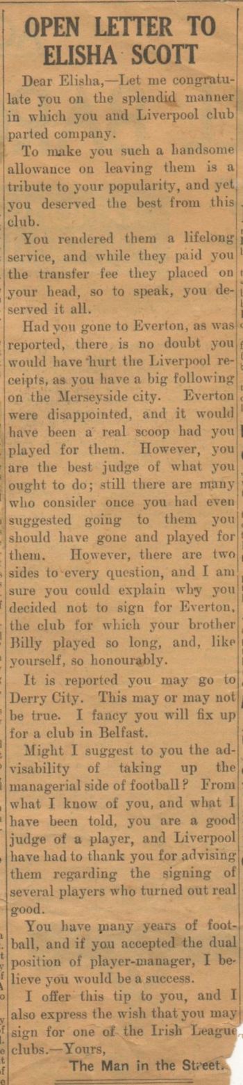 An open letter to Elisha - 23 June 1934