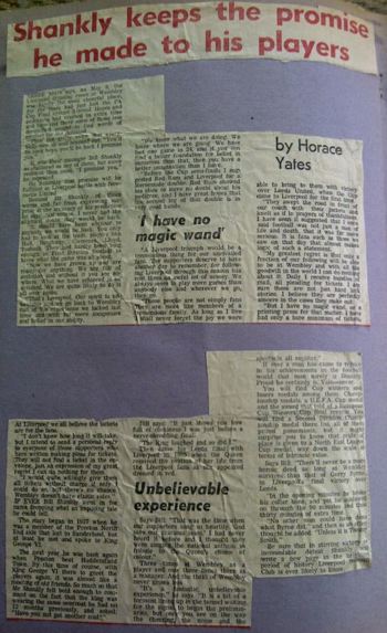 Shankly keeps his promise - Horace Yates