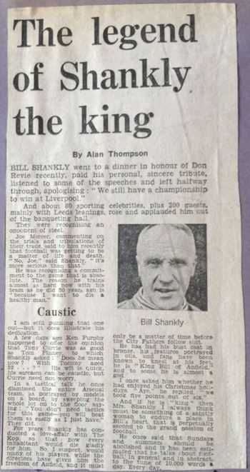 The legend of Shankly the king - 1974