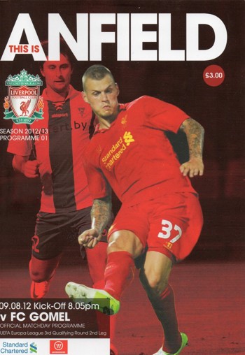 Matchday programme 9 August 2012
