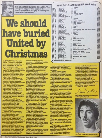 We Should Have Buried United By Christmas - June 1984