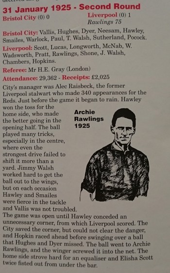 Report from Bristol City match programme