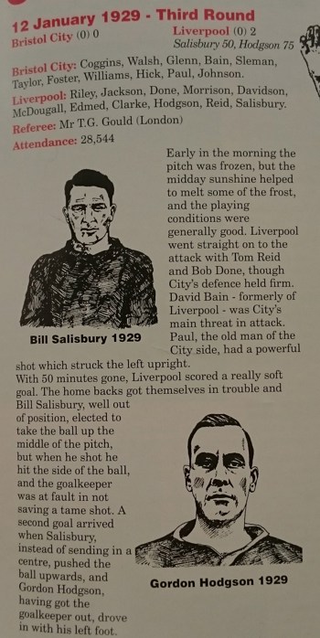 Report from Bristol City match programme