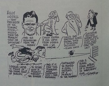 Cartoon from match programme