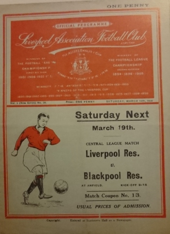 Match programme