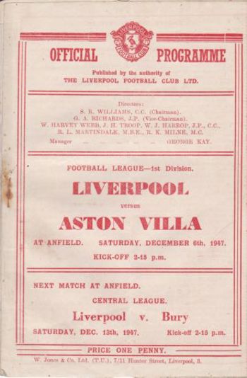 Match programme