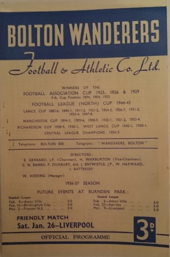Match programme